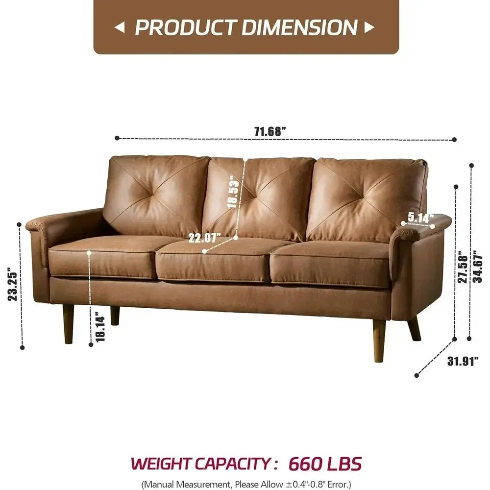 Quincy Leatherette Sofa