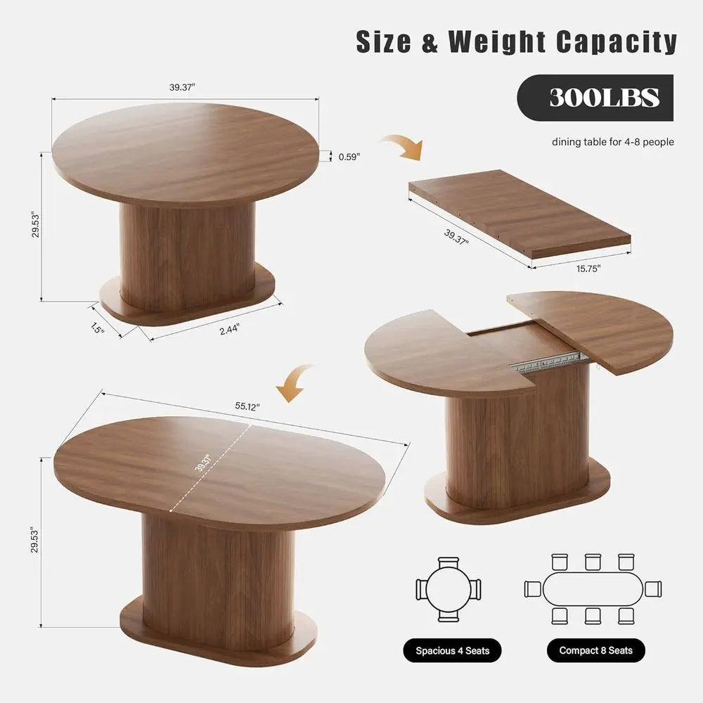 Blaise Expandable Walnut Dining Table